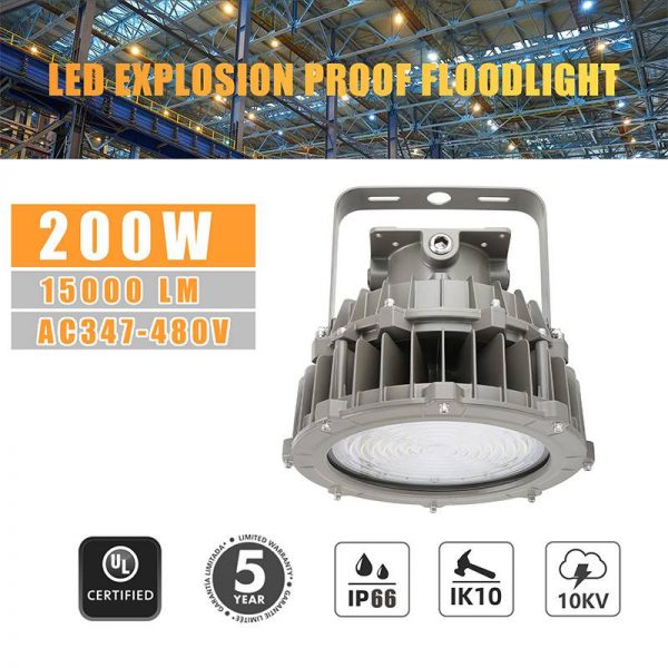 200w Led Explosion Proof Light Fixture 31500 Lumens Ac347 480v 5000k Ip66 C1d2 Etl Ul Listed1