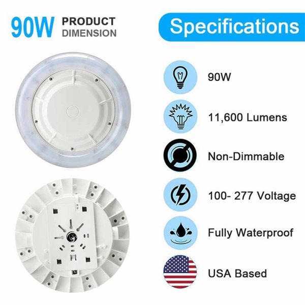 Canopy Lights 90w 5000k 130lmw 120 277vac With Dlc Listed7