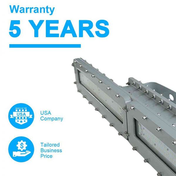 Explosion Proof Linear Lights 60w Ip66 5000k With 8,400lm Ac100 277v1