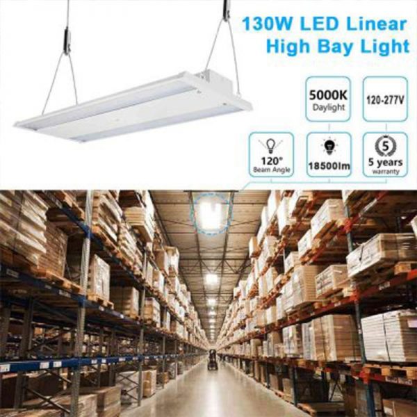 Linear High Bay Fixture 130w 5000k With 18,500lm 120 277vac For Supermarket2