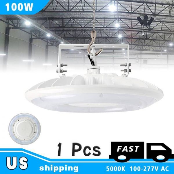 Ufo High Bay Shop Lights 100w 14000lm 347 480vac 5 Years3