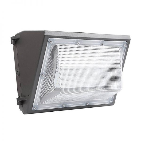 Wall Pack Led Light Fixtures 120w With Brown Finish For Outdoor Sidewalks