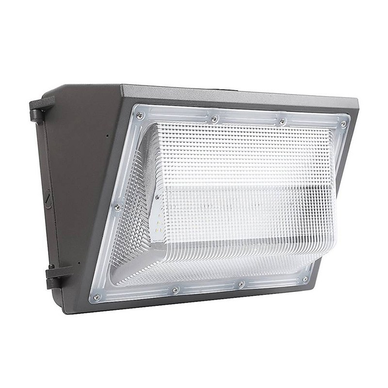 Wall Pack Led Light Fixtures 120w With Brown Finish For Outdoor Sidewalks