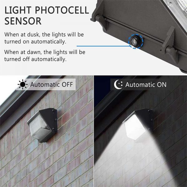 Wall Pack Led Light Fixtures 120w With Brown Finish For Outdoor Sidewalks4