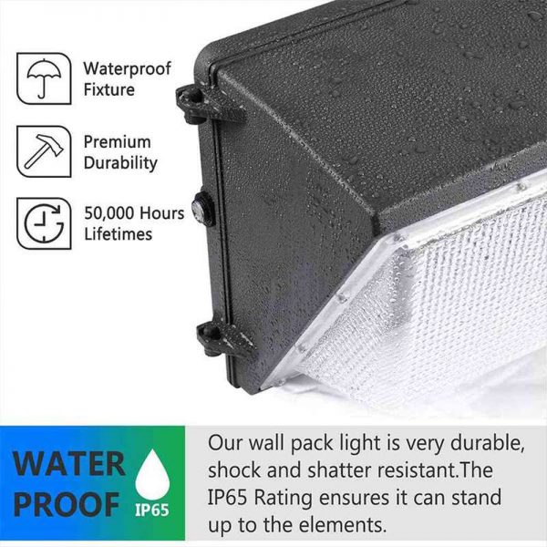 Wall Pack Led Light Fixtures 120w With Brown Finish For Outdoor Sidewalks7