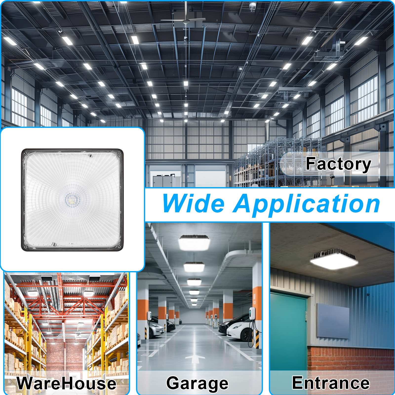 Gas Station Lights 40w 60w 120 277vac For Commercial Building (6)