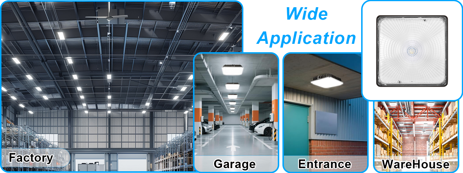 Gas Station Lights 40w 60w 120 277vac For Commercial Building (8)