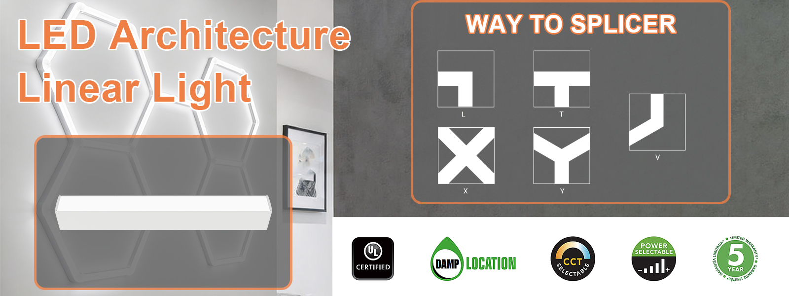 Led Architecture Linear Lights 20w 40w Wattage And Cct Adjustable 2700k3000k3500k4000k5000k For Barbershop (4)