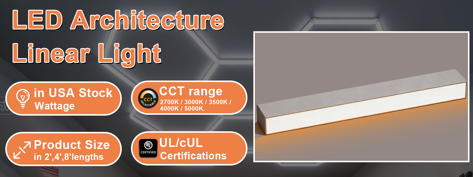 Led Architecture Linear Lights 20w 40w Wattage And Cct Adjustable 2700k3000k3500k4000k5000k For Barbershop (5)