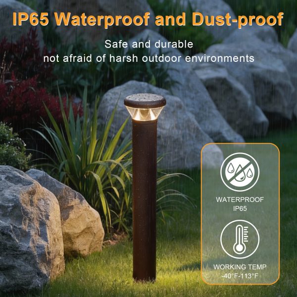 Led Bollard Lights 16w 26w Wattage And Cct Adjustable 3000k4000k5000k For Backyard (9)