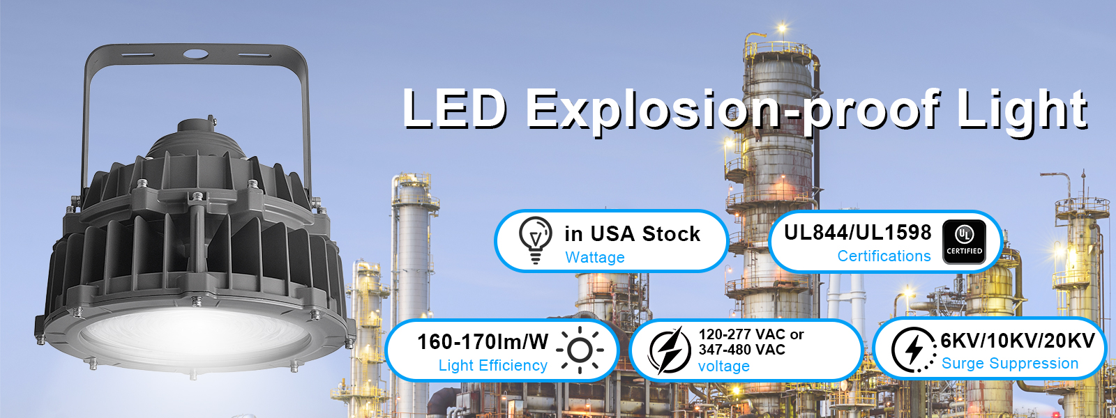 Led Hazardous Location High Bay Lights 100w 200w Wattage 5000k For Mines And Quarries (5)