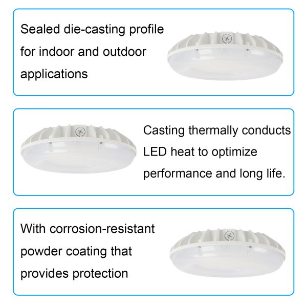 Led Canopy Lights 45w 60w 80w Wattage 5000k 120 277vac With Motion Sensor For Gas Station (3)