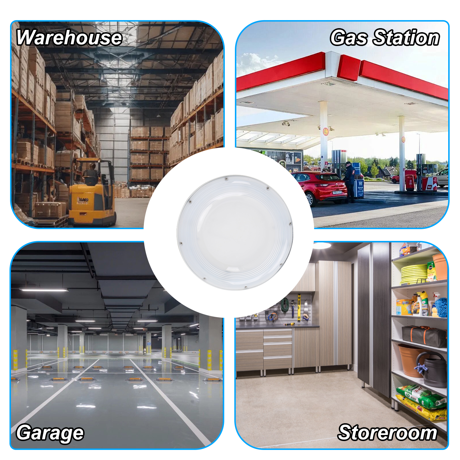 Led Canopy Lights 45w 60w 80w Wattage 5000k 120 277vac With Motion Sensor For Gas Station (8)