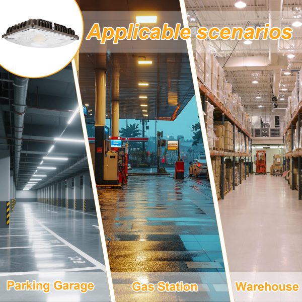 Led Canopy Lights 60w 110w Wattage And Cct Adjustable 120 277vac For Gas Station (9)