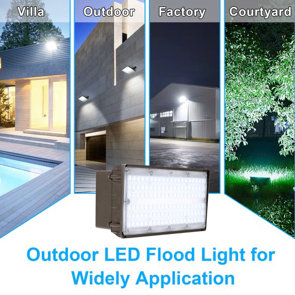 Led Flood Lights 120 277vac 347 480vac Voltage Ip65 Waterproof And Mounting Selectable For Courtyard (9)