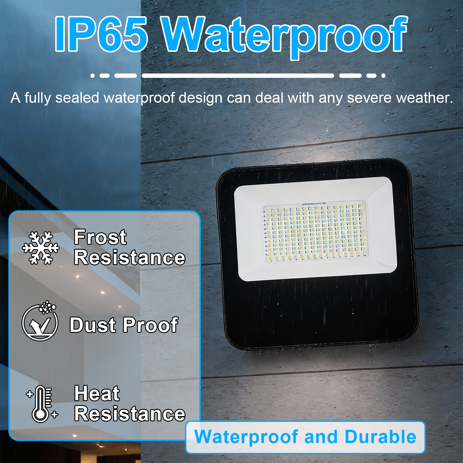 Led Flood Lights 120 277vac Voltage Ip65 Waterproof And Cct Adjustable 3000k4000k5000k With Photocell For Courtyard (4)