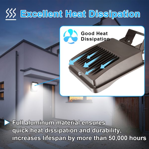 Led Flood Lights 120 277vac Voltage Ip65 Waterproof And Cct Adjustable 3000k4000k5000k With Photocell For Courtyard (5)