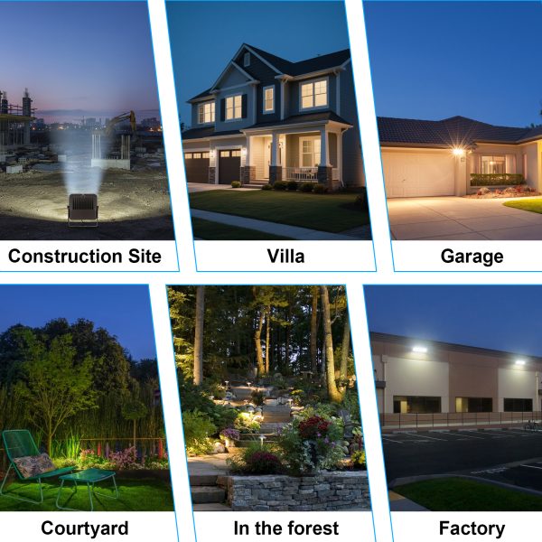 Led Flood Lights 120 277vac Voltage Ip65 Waterproof And Cct Adjustable 3000k4000k5000k With Photocell For Courtyard (8)