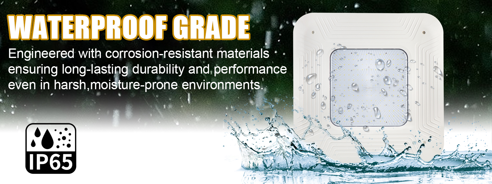 Led Gas Station Canopy Light 100 277vac 150w 5000k Ip65 With Etl Listed For Warehouse (4)