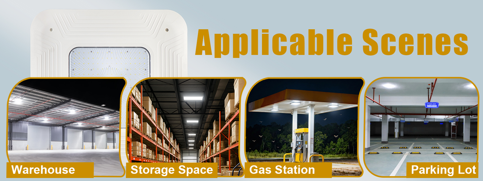 Led Gas Station Canopy Light 100 277vac 150w 5000k Ip65 With Etl Listed For Warehouse (8)