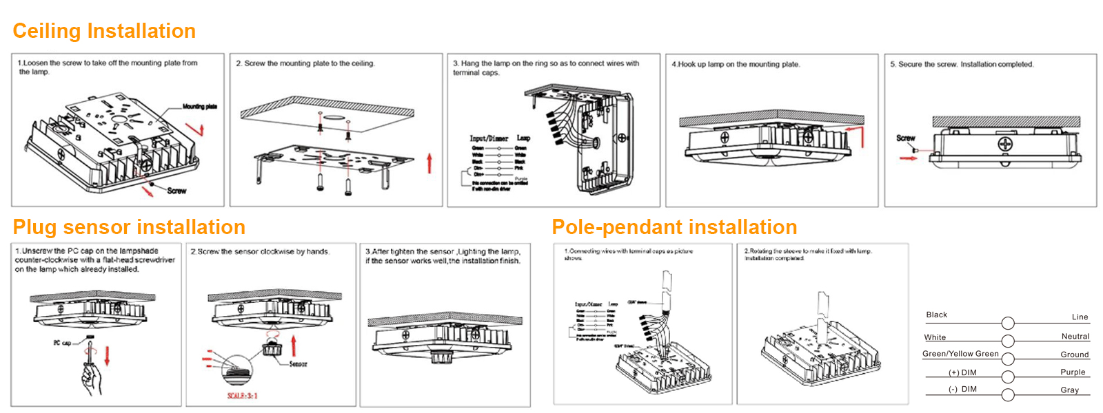 Led Gas Station Canopy Light 100 277vac Wattage Selectable 60w80w100w And Cct Adjustable 3000k4000k5000k Ip65 For Warehouse (2)