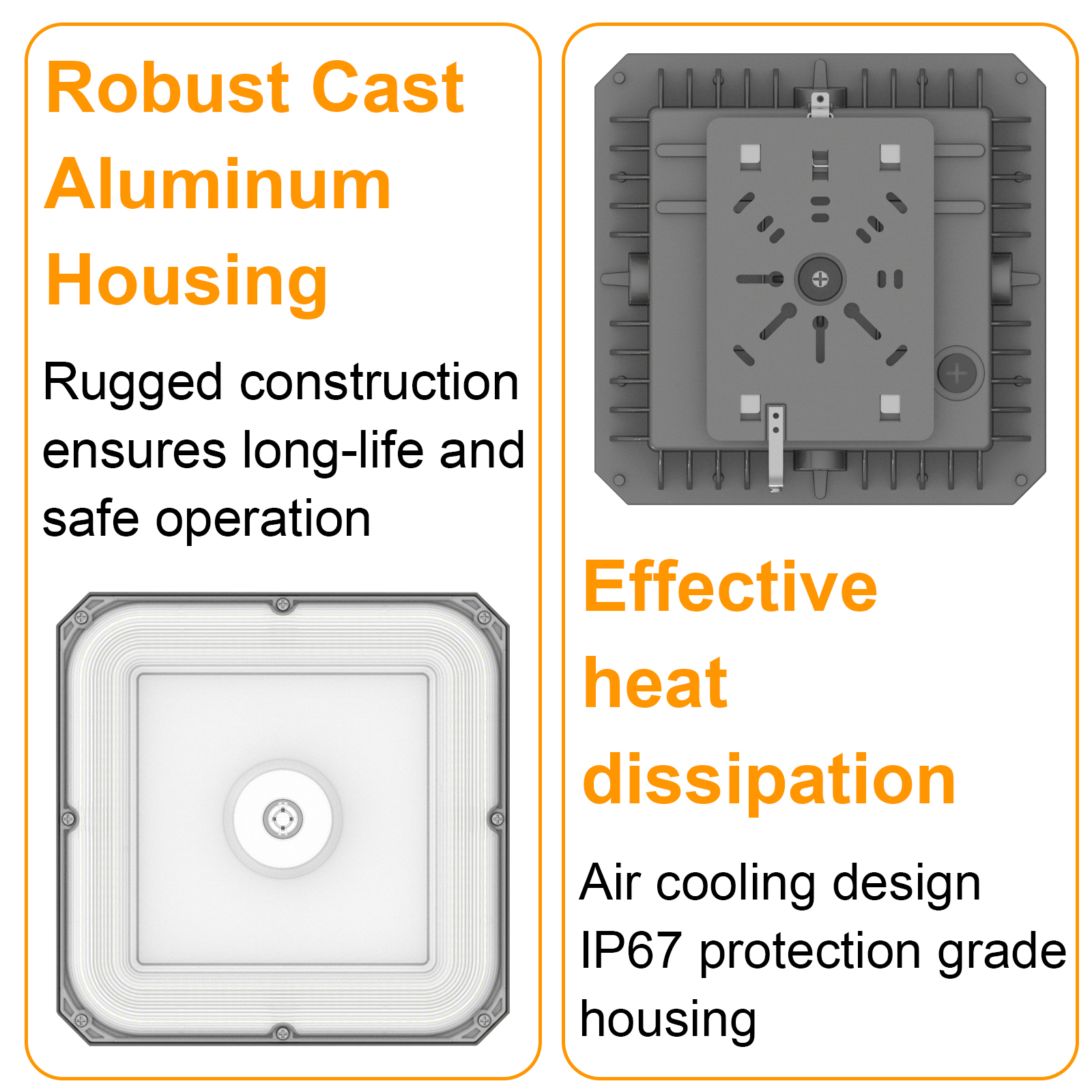 Led Gas Station Canopy Light 100 277vac Wattage Selectable 60w80w100w And Cct Adjustable 3000k4000k5000k Ip65 For Warehouse (3)