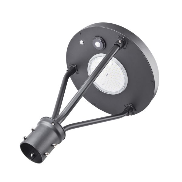 Led Solar Post Top Lights 100 277vac Ip65 And 25w 40w Wattage 5000k With Pir Sensor For Gardens (11)