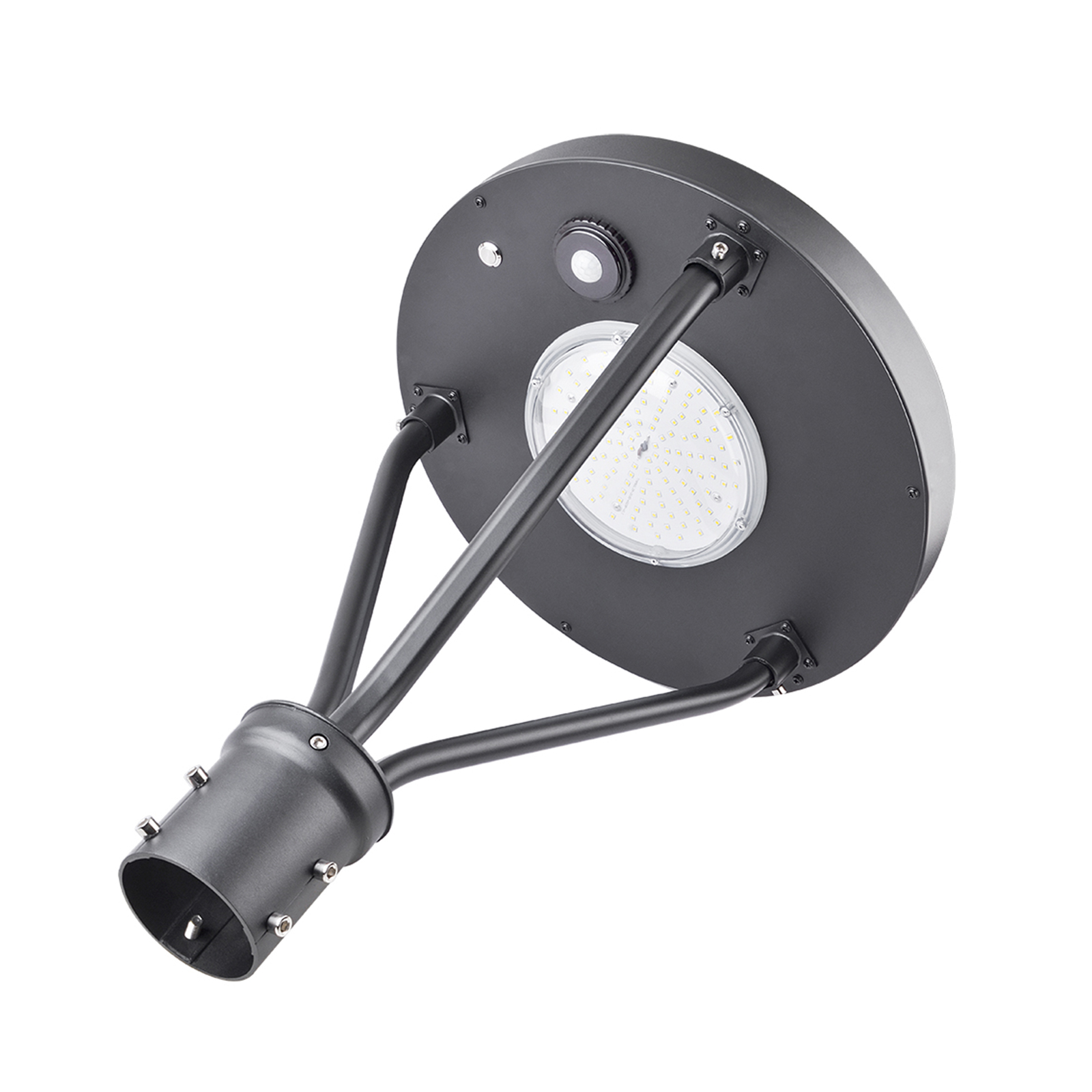 Led Solar Post Top Lights 100 277vac Ip65 And 25w 40w Wattage 5000k With Pir Sensor For Gardens (11)