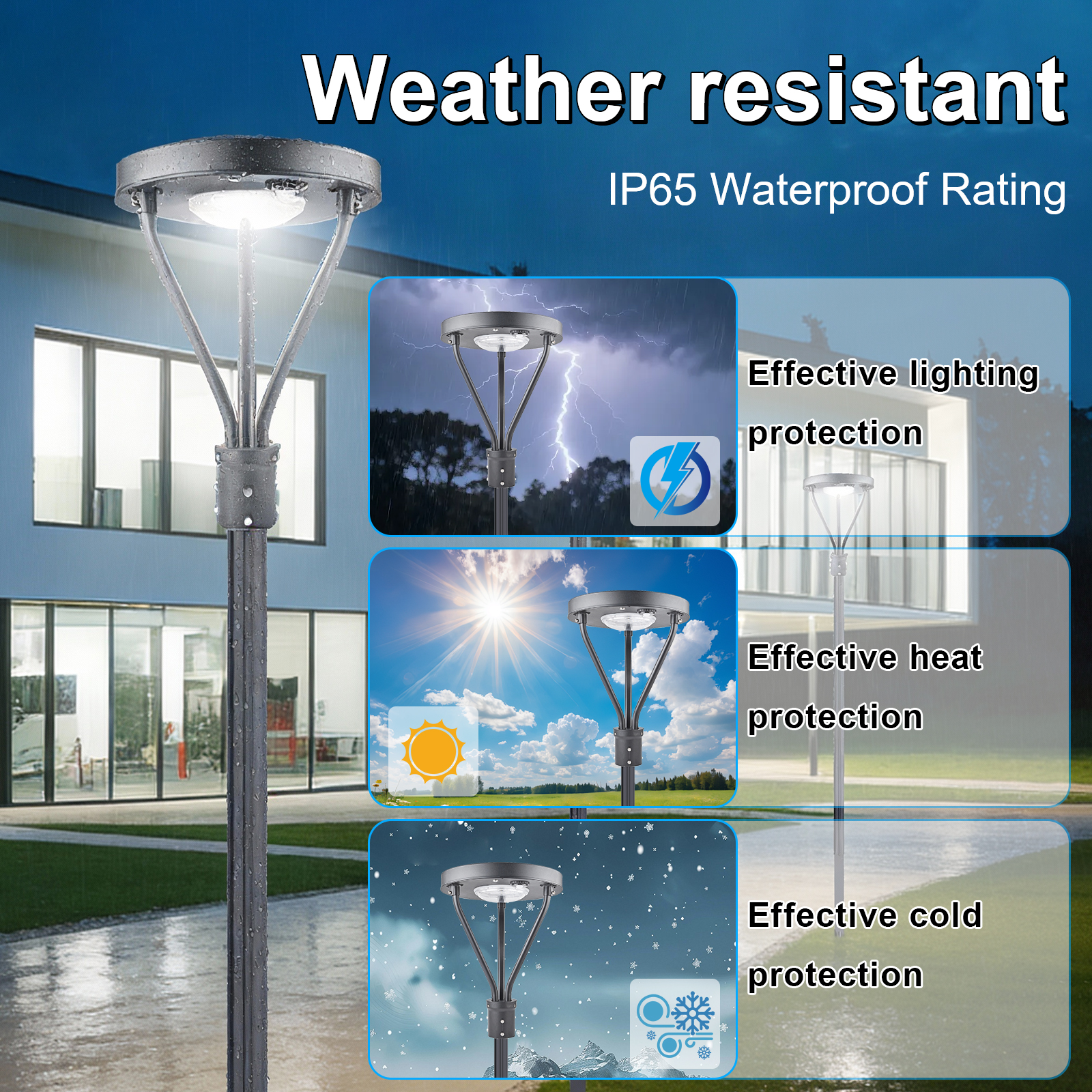 Led Solar Post Top Lights 100 277vac Ip65 And 25w 40w Wattage 5000k With Pir Sensor For Gardens (4)