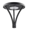 Led Solar Post Top Lights 40w 50w Ip65 Waterproof 5000k With Pir Sensor And Tenon Size 62mm78mm For Gardens