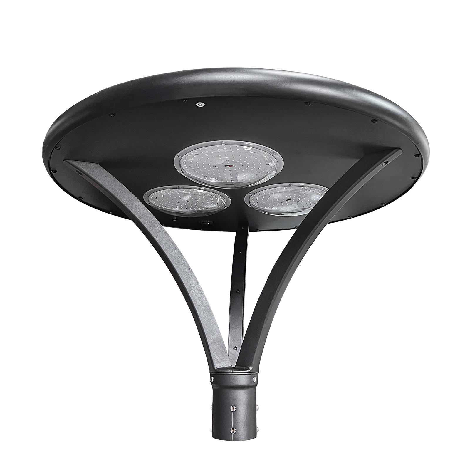 Led Solar Post Top Lights 40w 50w Ip65 Waterproof 5000k With Pir Sensor And Tenon Size 62mm78mm For Gardens (2)