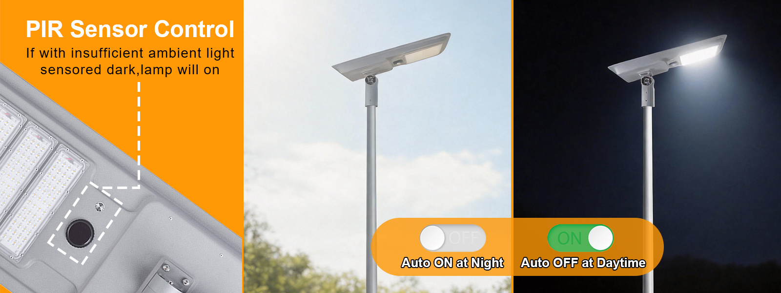 Led Solar Street Lights 50w 80w 100w Ip65 Waterproof 5000k With Pir Sensor For Courtyard (2)