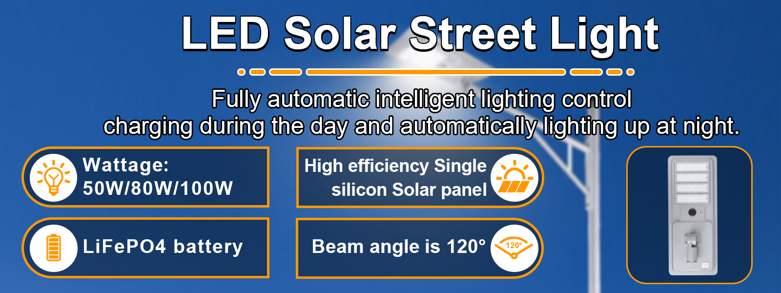 Led Solar Street Lights 50w 80w 100w Ip65 Waterproof 5000k With Pir Sensor For Courtyard (4)