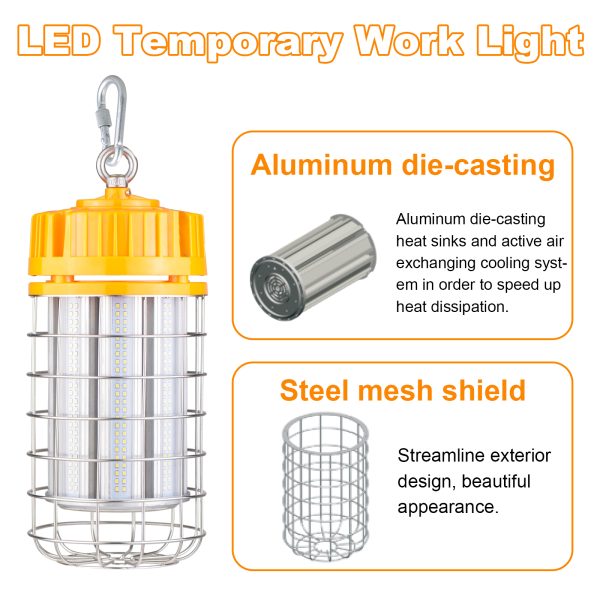 Led Temporary Work Lights 100 277vac 100w 150w 5000k With Hook For Garage (3)