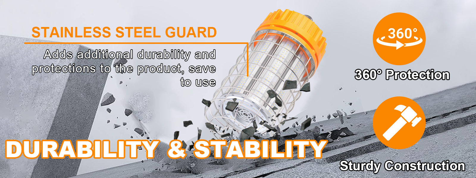 Led Temporary Work Lights 100 277vac 100w 150w 5000k With Hook For Garage (4)