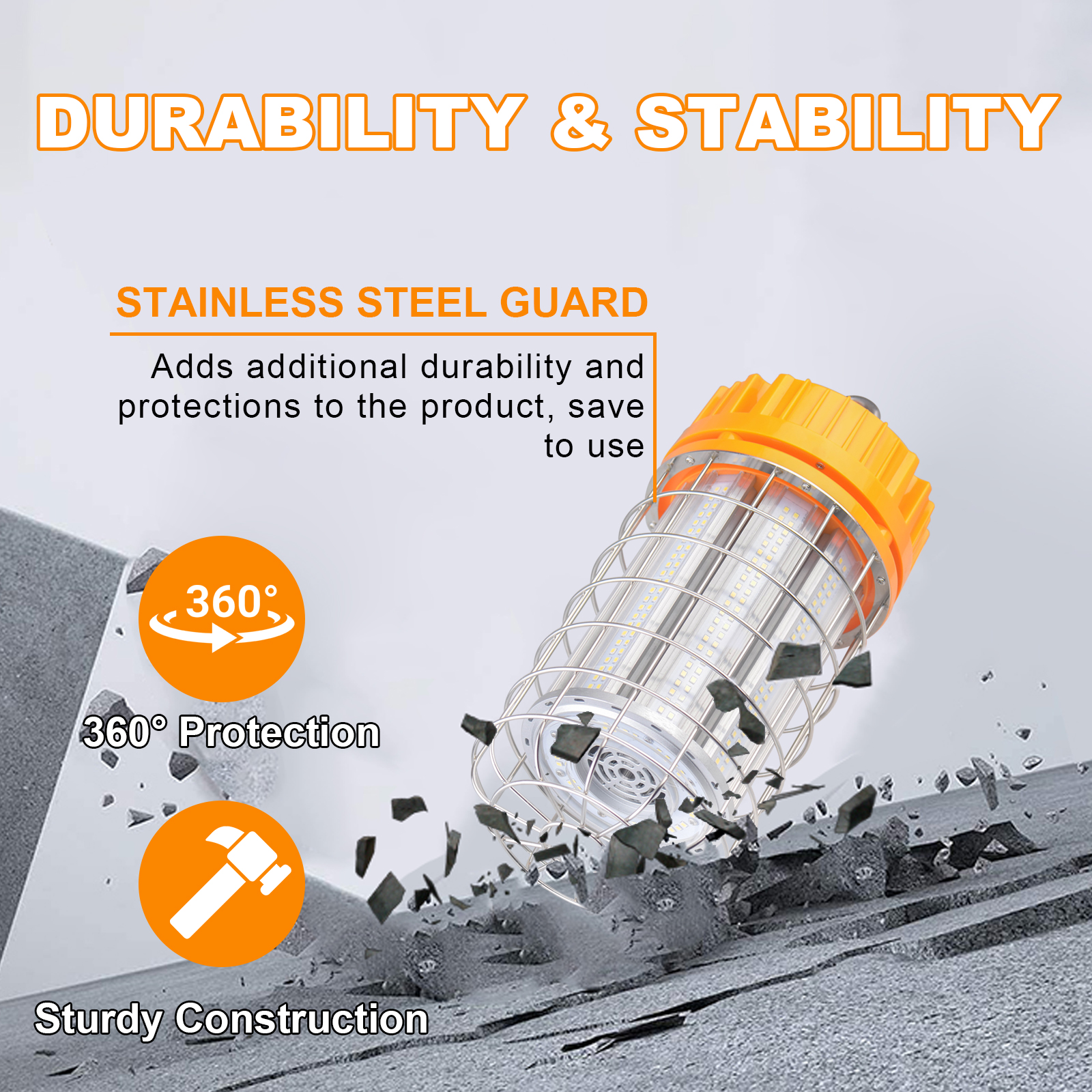 Led Temporary Work Lights 100 277vac 100w 150w 5000k With Hook For Garage (5)