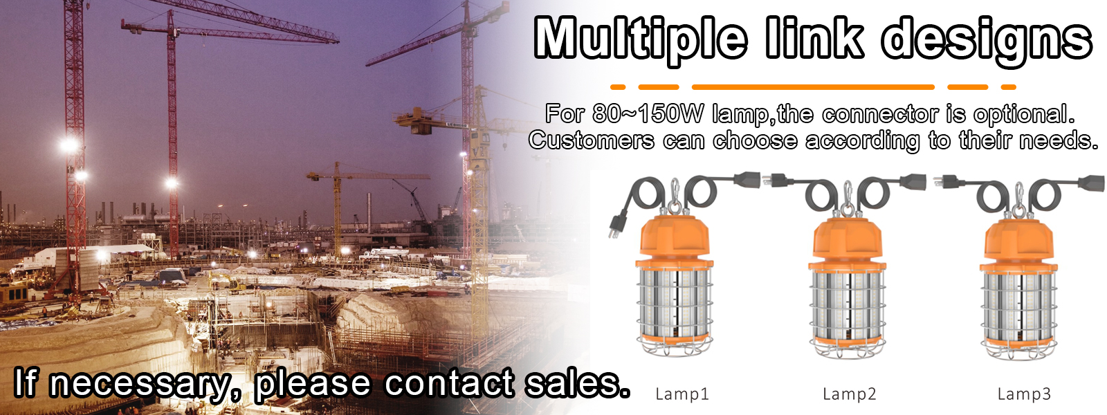 Led Temporary Work Lights 100 277vac Wattage Ajustable 80w100w120w150w 5000k For Garage (6)