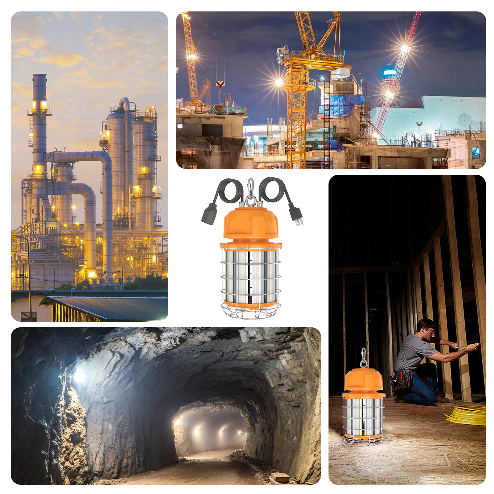 Led Temporary Work Lights 100 277vac Wattage Ajustable 80w100w120w150w Ip64 5000k For Garage (14)