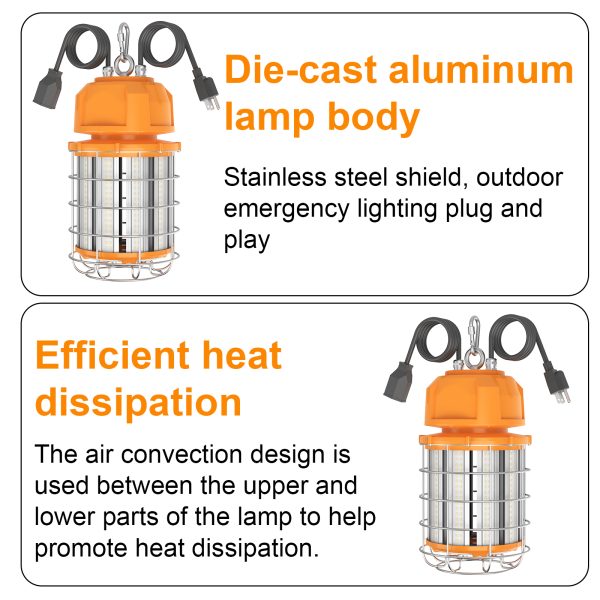 Led Temporary Work Lights 100 277vac Wattage Ajustable 80w100w120w150w Ip64 5000k For Garage (8)