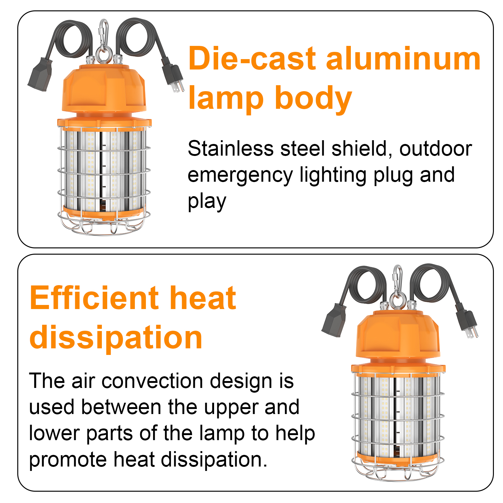 Led Temporary Work Lights 100 277vac Wattage Ajustable 80w100w120w150w Ip64 5000k For Garage (8)