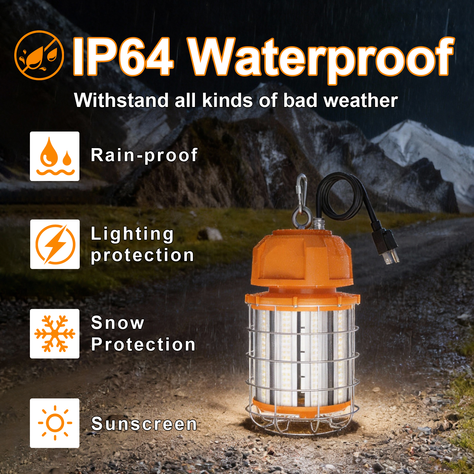 Led Temporary Work Lights 100 277vac Wattage Ajustable 80w100w120w150w Ip64 5000k For Garage (9)