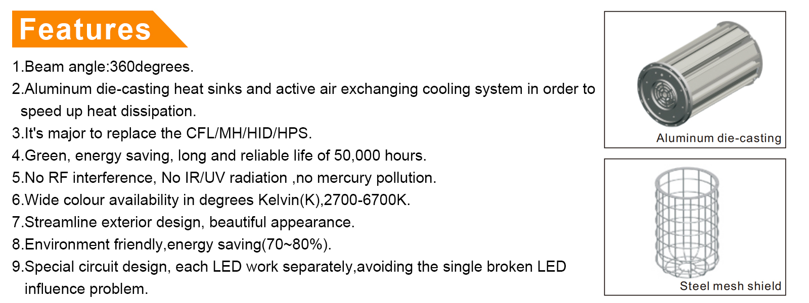 Led Temporary Work Lights Linkable 100 277vac 100w 150w 5000k With Hook For Garage (10)