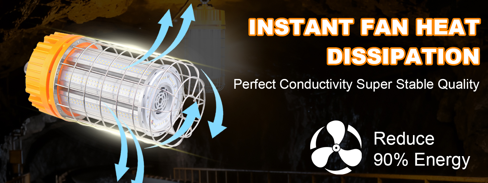 Led Temporary Work Lights Linkable 100 277vac 100w 150w 5000k With Hook For Garage (6)