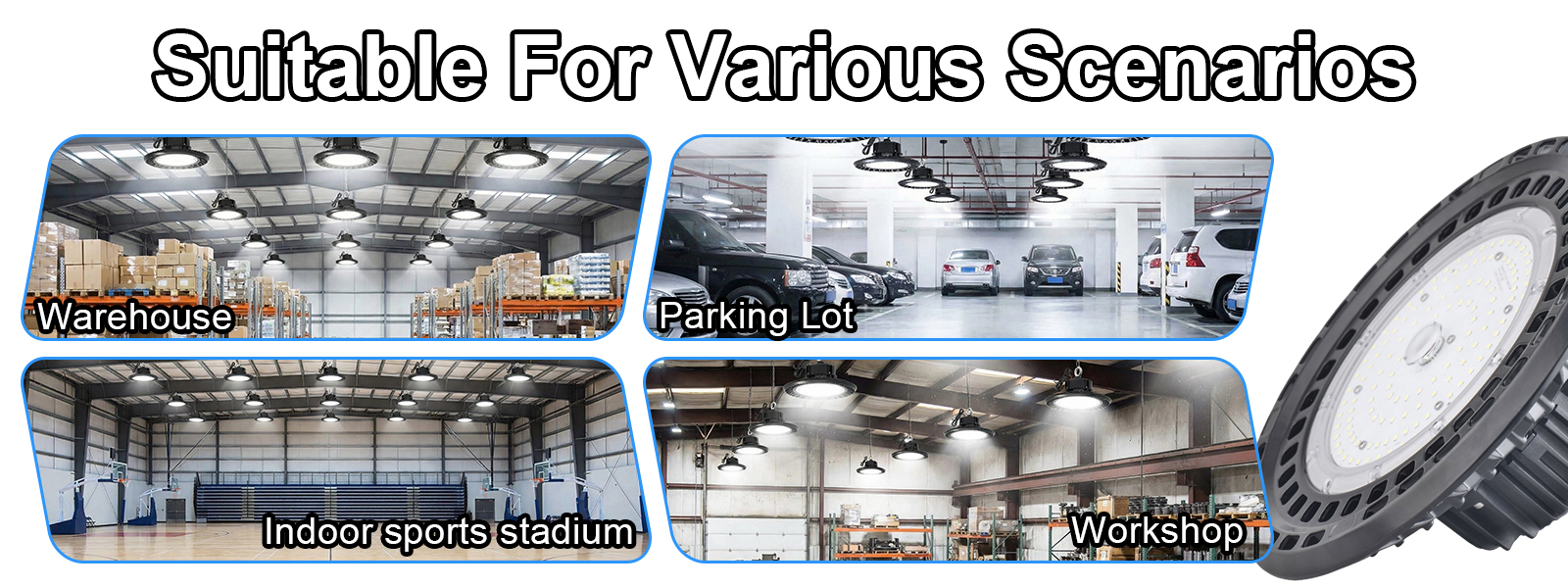 Ufo Led Highbay Light 60w 100w 150w 240w 5000k 120 Degree With Ul Listed Driver For Warehouse (7)