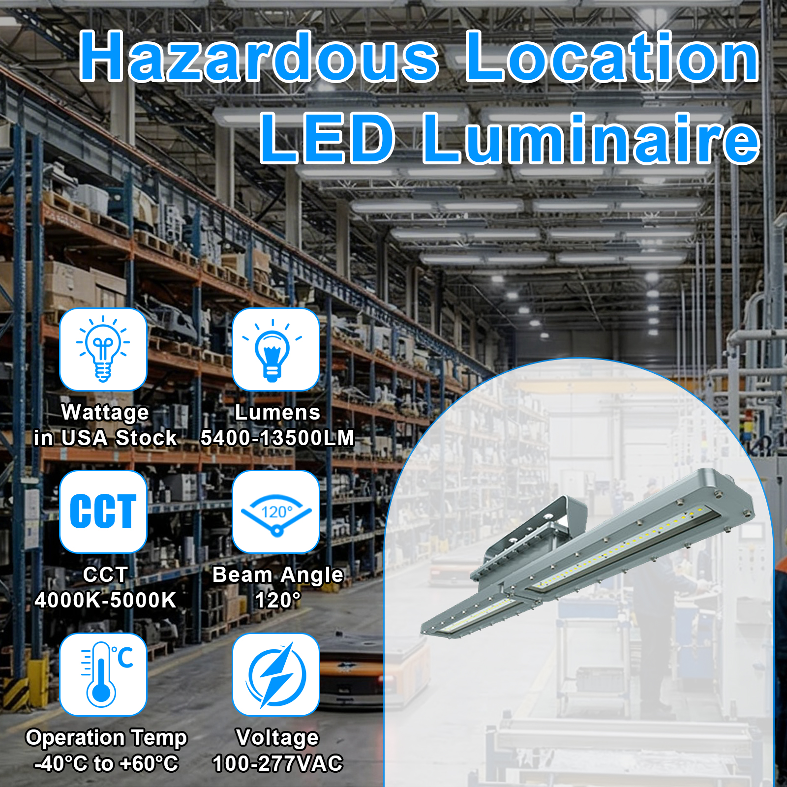 Explosion Proof Light Led 40w 50w 60w 80w 100w 4000k 5000k Ip66 With Etl Ul Listed For Hazardous Locations (8)