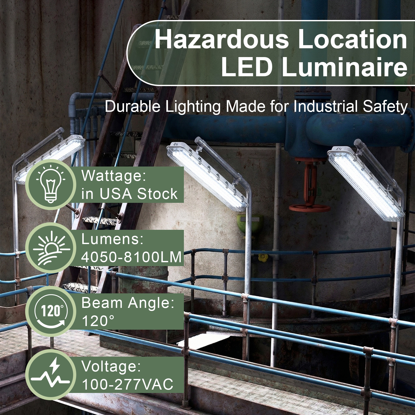 Explosion Proof Lights Led 100 277vac 30w 40w 50w 60w 4000k 5000k Ip66 With Etl Ul Listed For Hazardous Area (2)