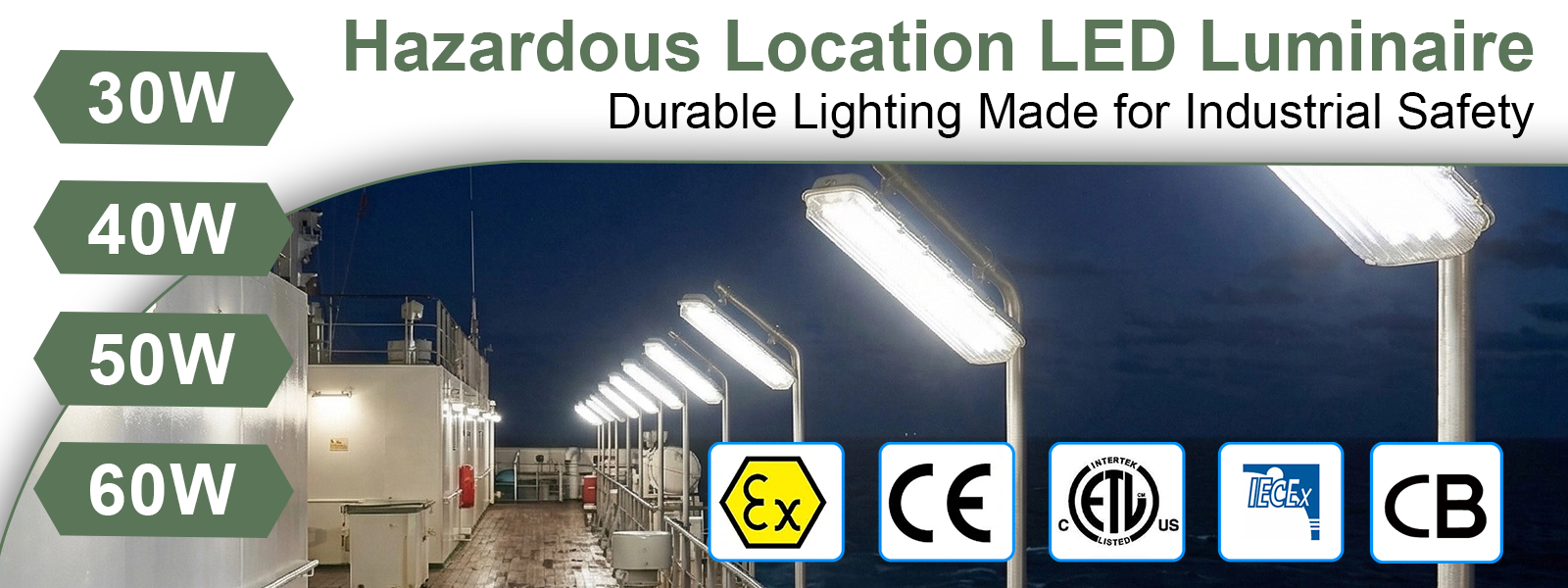Explosion Proof Lights Led 100 277vac 30w 40w 50w 60w 4000k 5000k Ip66 With Etl Ul Listed For Hazardous Area (5)