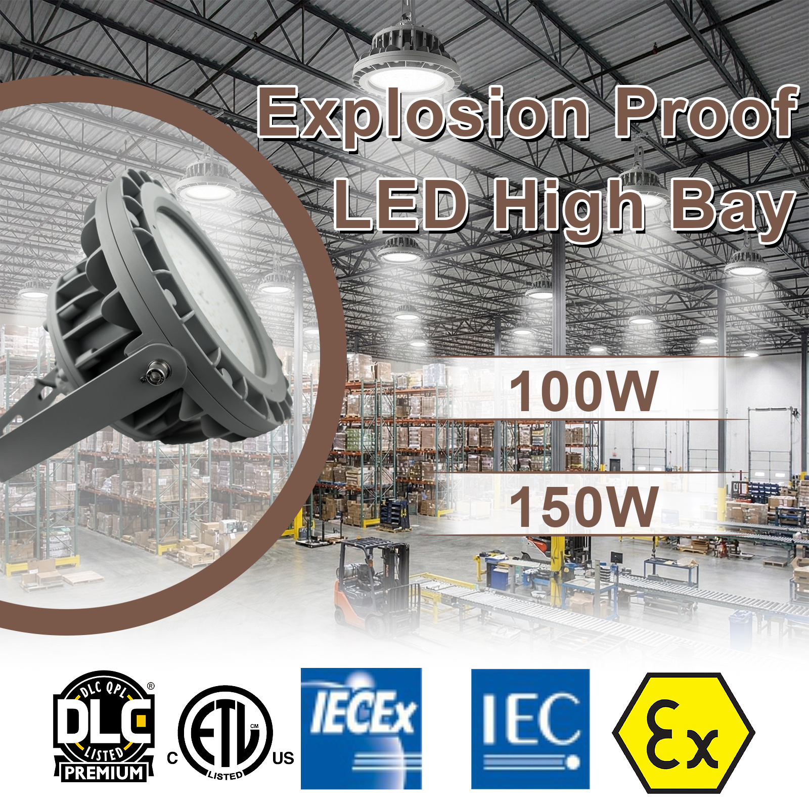 Hazardous Led Flood Explosion Proof Lights 100 277vac 100w 150w 5000k Ip65 With Etl Ul Listed For Mine Shaft (10)