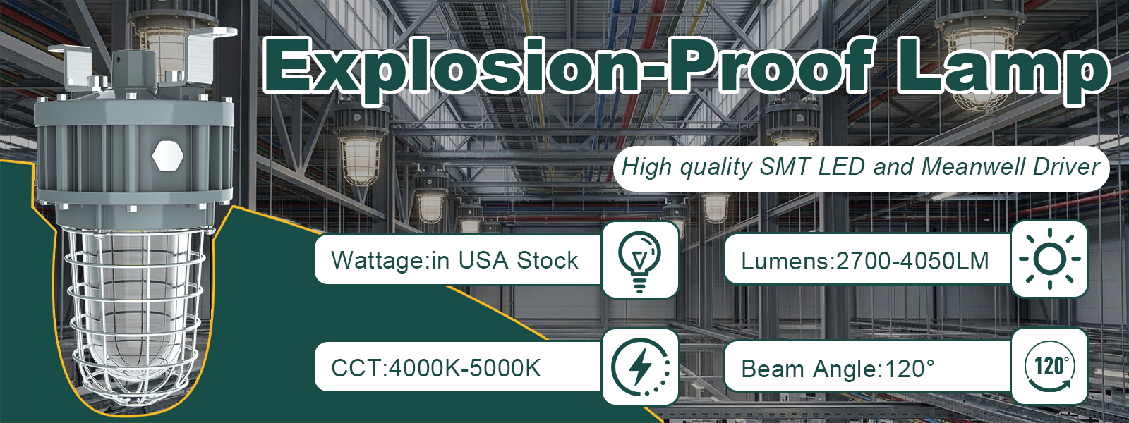 Hazardous Led Flood Explosion Proof Lights 100 277vac 20w 30w 40w 4000k 5000k Ip65 With Etl Ul Listed For Smelter (7)