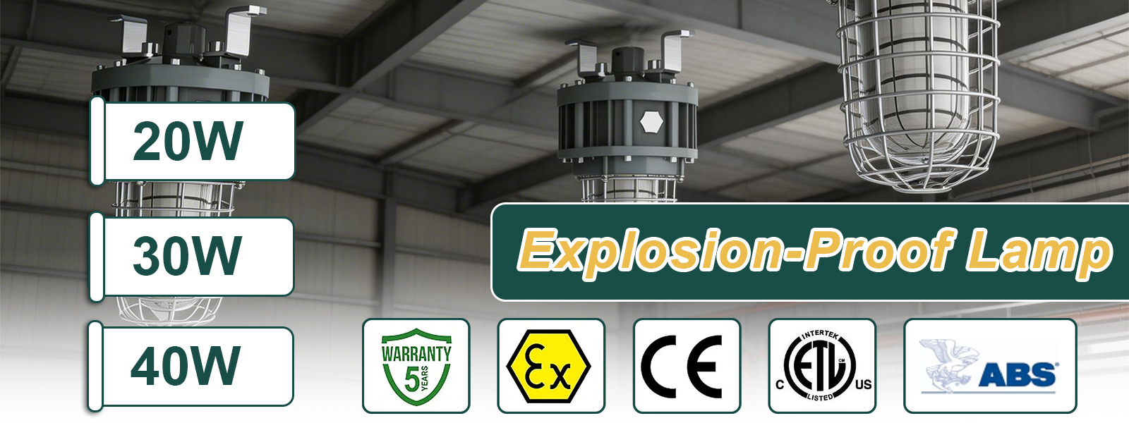 Hazardous Led Flood Explosion Proof Lights 100 277vac 20w 30w 40w 4000k 5000k Ip65 With Etl Ul Listed For Smelter (8)